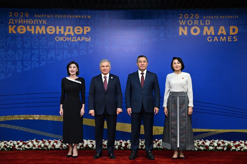 Oʻzbekiston Respublikasi Prezidenti Shavkat Mirziyoyev Bishkek shahriga tashrifi doirasida VI Butunjahon koʻchmanchilar oʻyinlarining tantanali ochilish marosimida ishtirok etdi.