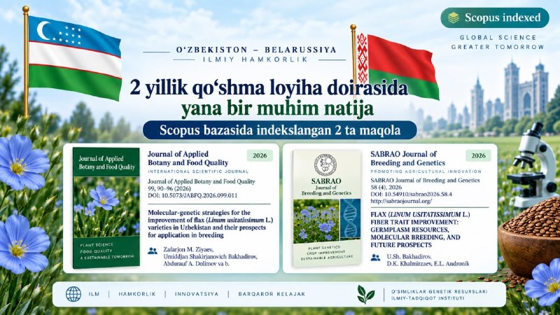 O‘zbekiston—Belorus ilmiy hamkorligida yana bir muhim natija