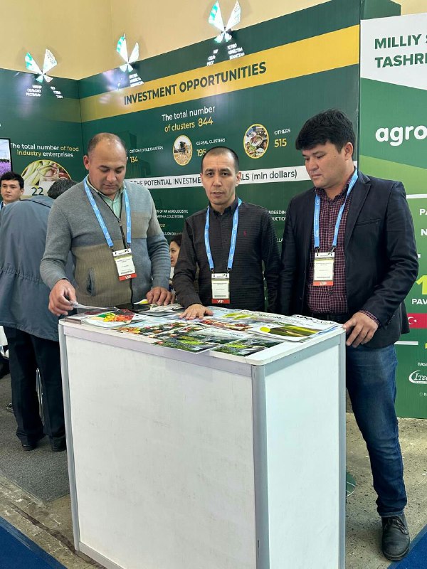 MILLIY MARKAZ TIZIMIDAGI ILMIY-TADQIQOT INSTITUTLARI "AGROWORLD" KO'RGAZMASIDA ISHTIROK ETMOQDA